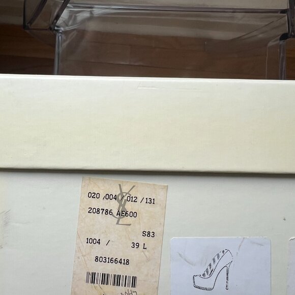 SAINT LAURENT YSL TRIBTOO PATENT PLATFORM PUMPS - Picture 3 of 16